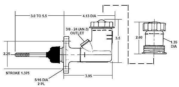 Girling Master Cylinders with Reservoir