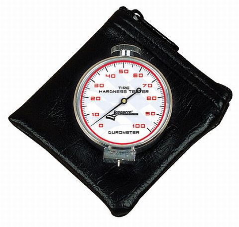 Longacre tyre hardness durometer with red case