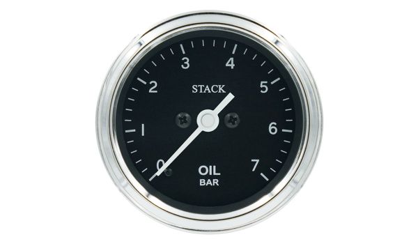 Stack Professional Oil Pressure Gauge (0-7 bar) - black - CLASSI